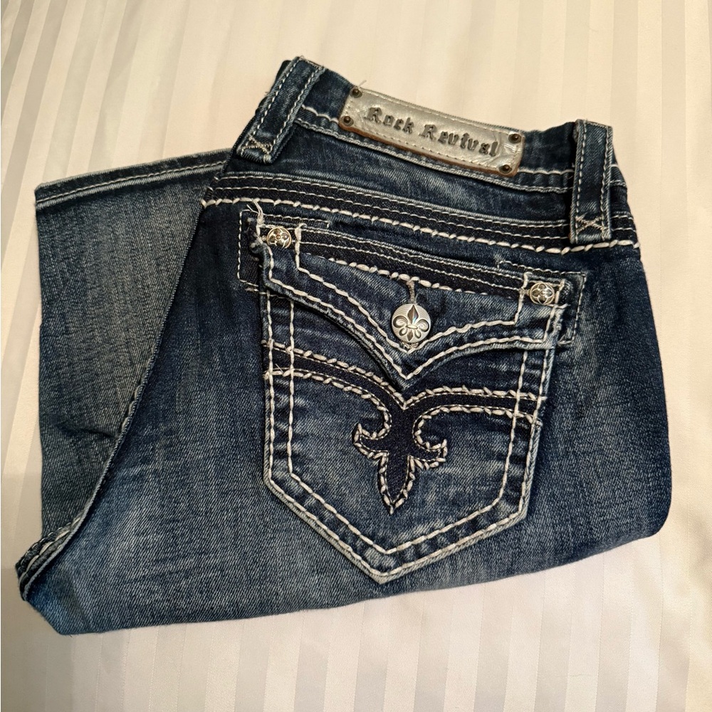 Rock Revival Dark Blue Denim Shorts